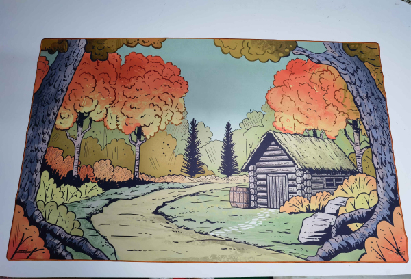 36" x 60" Roots Play mat / Table Mat with stitched edging