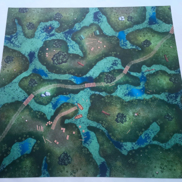 Swamp Play mat / GripMat  Multiple sizes! Perfect for 40k, Miniatures, RPGs and Table top gaming.