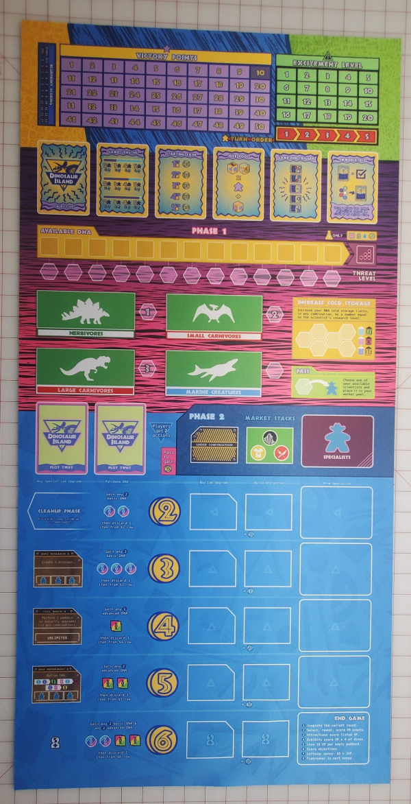 18" x 36" Dinosaur Island Play Mat with Stitched Edging  Unofficial Upgrade