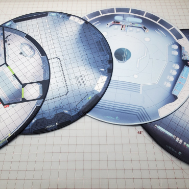 24" Diameter Starship Terrain for RPGs MULTIPLE DESIGNS Dry & Wet Erase Compatible