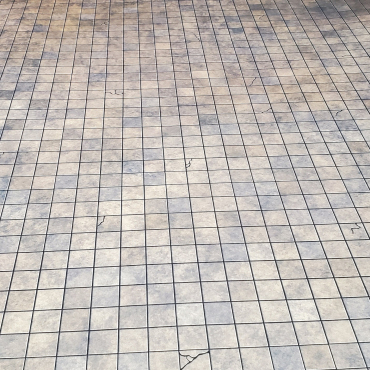 Brown-tone Dungeon Tile Play mat w/ 1" Grid / GripMat Perfect for D&D, Pathfinder, Gloomhaven, and more!  Dry/Wet Erase Compatible