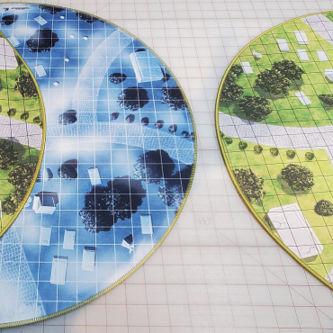 24" Diameter Graveyard Ultimate Dungeon Terrain for RPGs like D&D, Pathfinder, Daggerheart and more  Dry/Wet Erase Compatible