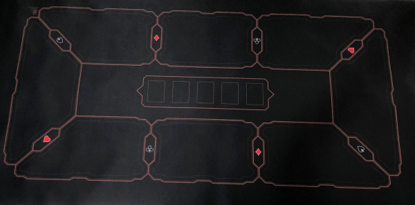 Texas Hold'em Mat playmat - Black & Bronze