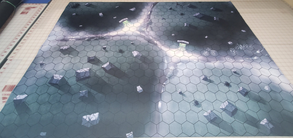 1.8125" / 47mm Hex Barrow Downs Play mat / GripMat Multiple sizes! Perfect for Heroscape, Miniatures, RPGs and Table top gaming!