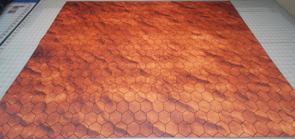 1.8125"/47mm Hex Red Desert / Mars GripMat Multiple sizes! Perfect for BattleTech, Miniatures, RPGs and Table top gaming!
