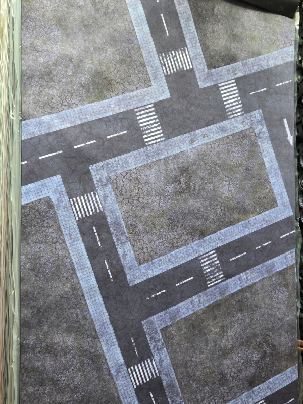 Downtown City Streets Battlefield  Playmat / GripMat  Multiple sizes! Perfect for 40k, Kill Team, Shatterpoint, RPGs and Table top gaming