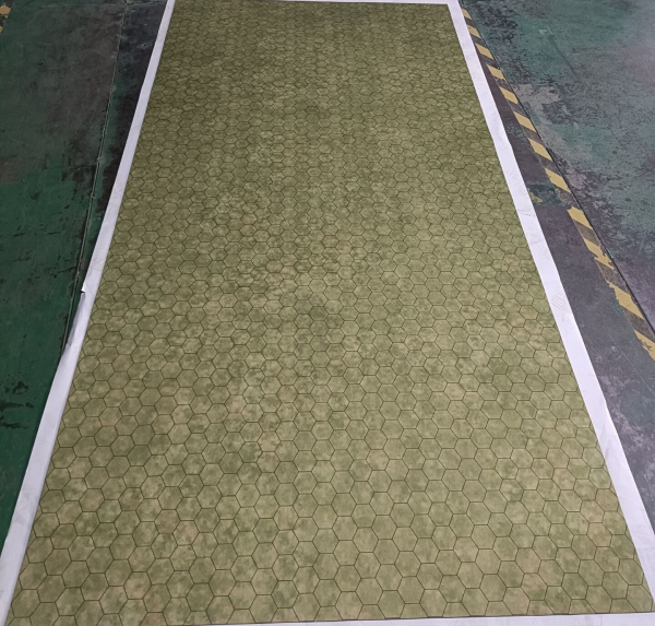 1.75" / 45mm Hex Grassland Play mat / GripMat Multiple sizes! Perfect for Heroscape, Miniatures, RPGs and Table top gaming!