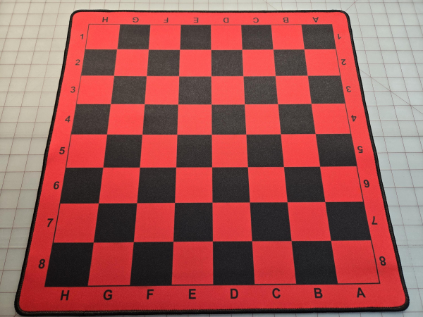 18 x 18 Portable Chess / Checkers Board with 2" squares GripMat