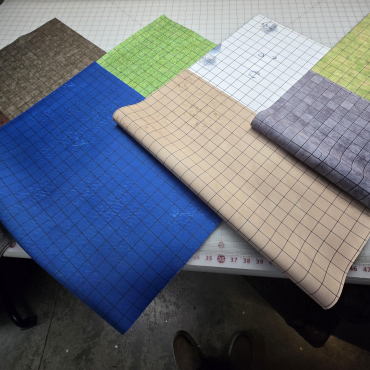 DRY/WET ERASE Mats - Multiple  Sizes - Double-sided designs with a 1" grid