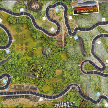 Nurburgring and Heavy Rain tracks DoubleSided Heat: Pedal to the Metal 55.125" x 39.375"Play Mat Unofficial Upgrade