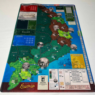 Fire in The Lake 34x22 GripMat / Play mat with stitched edging  Official Upgrade