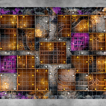 33.5" x 22" Heroquest / RPG Mine Lost Maps GripMat Perfect for Epic game nights of fun  Unofficial Upgrade