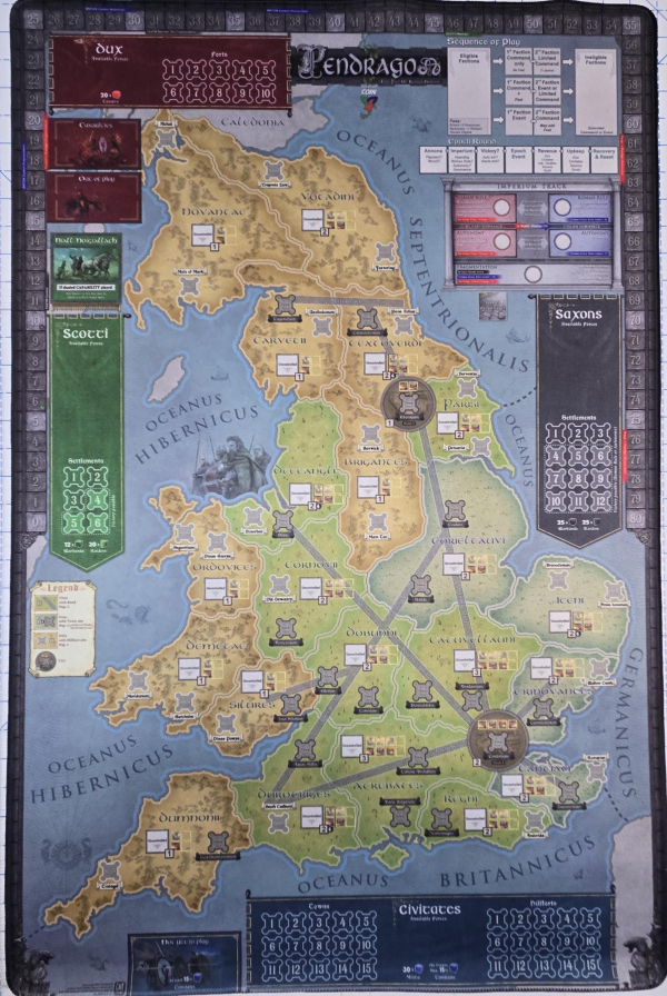 Pendragon - 23.25" x 35.25" GripMat / Play mat with stitched edging  Official Upgrade