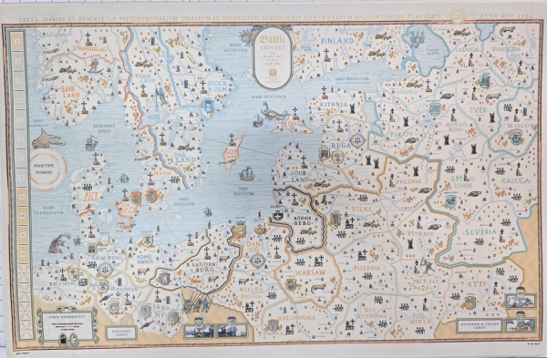 Baltic Empires: The Northern Wars from 1558 to 1721 34" x 22" GripMat / Play mat with stitched edging  Official Upgrade