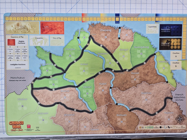 China's War 34" x 22" GripMat / Play mat with stitched edging  Official Upgrade