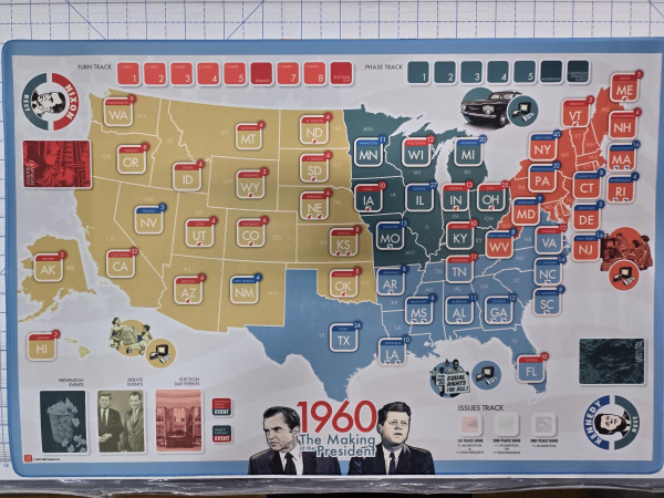 1960 Making of a President 34" x 22" GripMat / Play mat with stitched edging  Official Upgrade