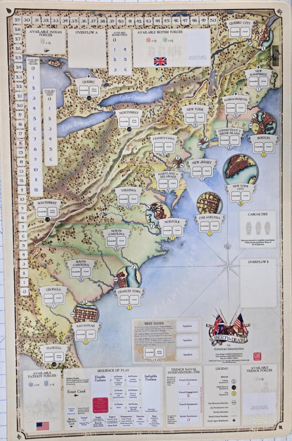 Liberty or Death 34.5" x 22.5" GripMat / Play mat with stitched edging  Official Upgrade