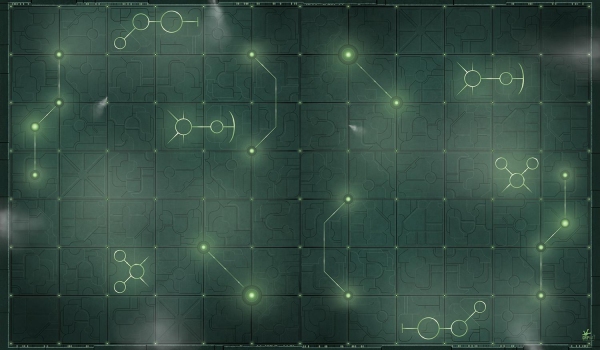 28" x 48" / 70.3 x 121.4CM Kill Team Boarding Action Necron Play Mat  Unofficial Upgrade